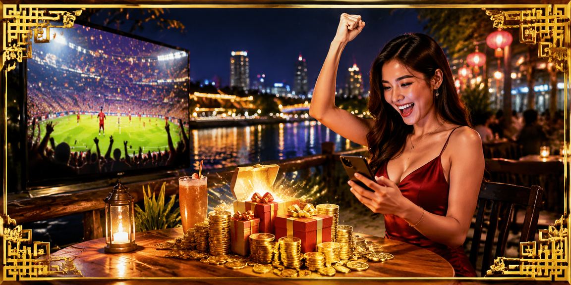 Người dùng xem bóng đá và cá cược tại quán cà phê vùng Mekong